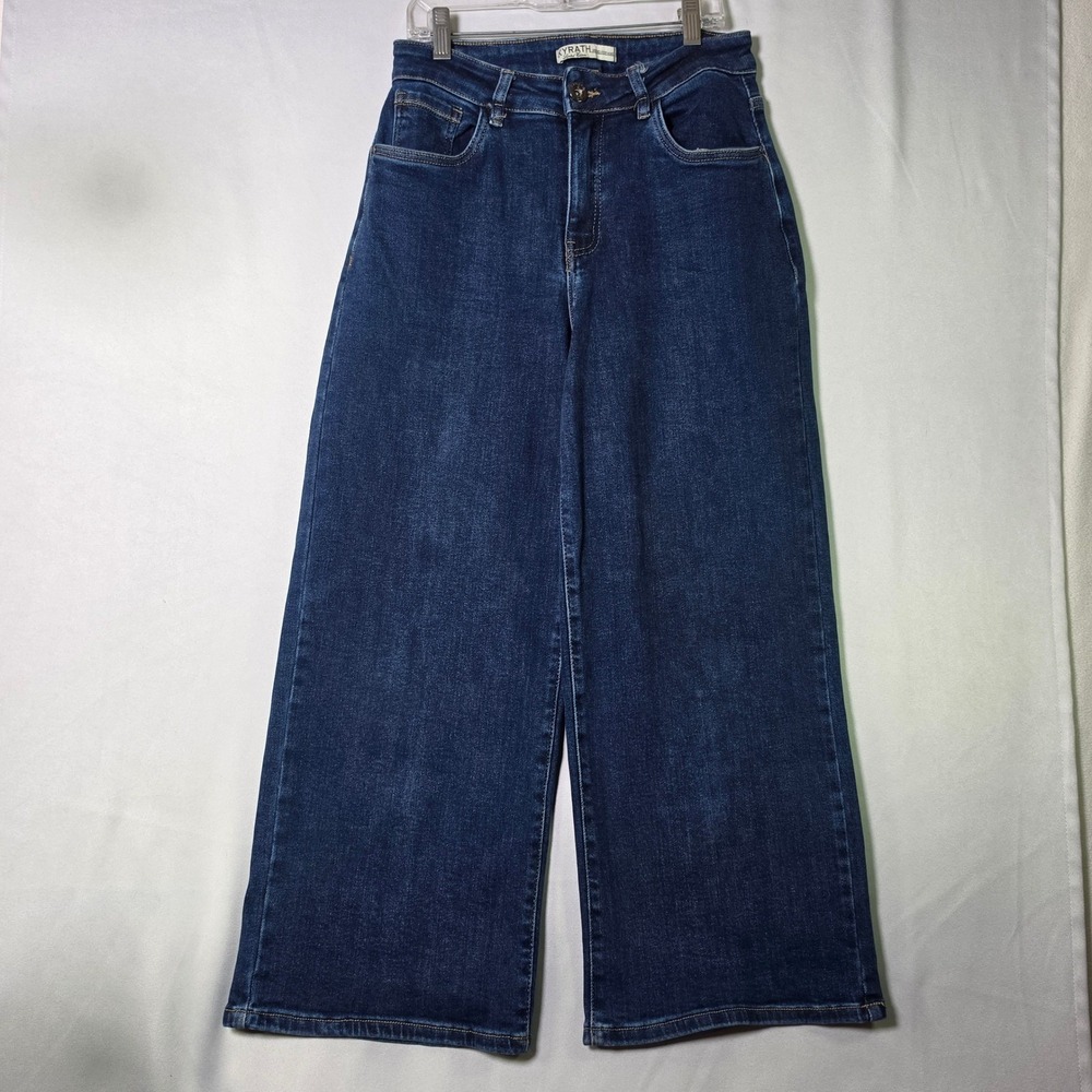 Kyrath Lmtd Edition Women Wide Leg Jeans Dark Wash High Rise Size 11 KY-B-2061